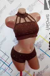 Festival Dance Costume, Mesh Festival Clothes, Pole Dance Wear Set, Festival Outfit, Shorts and Skirt with Rhinestones, Pole Wear Costume