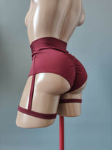 High Waist Pole Shorts, Shorts for Pole Dance, Shorts with Belts, Cheeky Shorts, Dance Wear Bottoms, Cheeky Bottom, Stripper Outfit