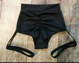 High Waist Pole Shorts, Shorts for Pole Dance, Shorts with Belts, Cheeky Shorts, Dance Wear Bottoms, Cheeky Bottom, Stripper Outfit