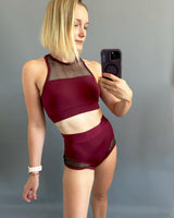 Pole Dance Outfit, Hot Dance Wear, Pole Dance Set with Mesh, Sexy Pole Dance Shorts and Top, Lap Dance Wear, Stripper Outfits with Shorts