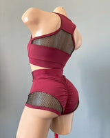 Pole Dance Outfit, Hot Dance Wear, Pole Dance Set with Mesh, Sexy Pole Dance Shorts and Top, Lap Dance Wear, Stripper Outfits with Shorts