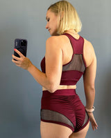 Pole Dance Outfit, Hot Dance Wear, Pole Dance Set with Mesh, Sexy Pole Dance Shorts and Top, Lap Dance Wear, Stripper Outfits with Shorts