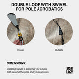 Double Loop with Swivel for Pole Acrobatics, Pole Fly Loop, Pole Fly, Loop for the Pylon, Pole Dance Equipment, Gift for Pole Dancer