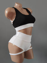 Poledance Top and Shorts, Pole Dance Wear Set, Stripper Outfit, Polewear Suit, Elegant Pole Costume, Lap Dance Wear, Dancer Outfit Strippe