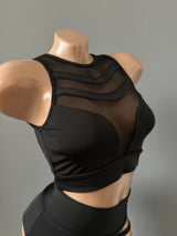 Pole Dance Sexy Wear, Pole Dance Set, Sheer Pole Dance Costume, Pole Dance Mesh Top and Shorts, Pole Dance Set, Stripper Outfits with Shorts