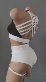 Poledance Top and Shorts, Pole Dance Wear Set, Stripper Outfit, Polewear Suit, Elegant Pole Costume, Lap Dance Wear, Dancer Outfit Strippe