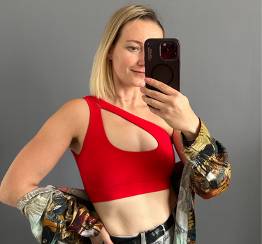 Pole Dance wear Top Nimfa, on the left shoulder