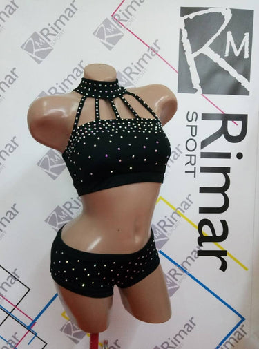 Festival Dance Costume, Mesh Festival Clothes, Pole Dance Wear Set, Festival Outfit, Shorts and Skirt with Rhinestones, Pole Wear Costume