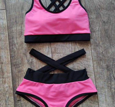 Pole Dance Wear Set, Sexy Pole Dance Costume, Pole Dance Top and Shorts, Workout Outfit, Polewear Suit, Sport Shorts and Bra, Set Pole Dance