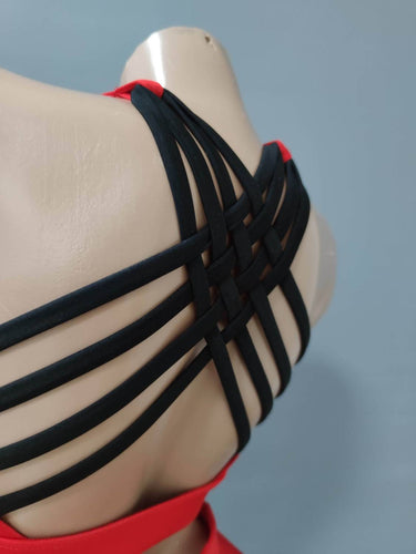 Red and Black Pole Dance Costume, Top and Shorts for Pole, Workout Outfir, Hot Dance Wear Set, Sexy Pants, Exotic Wear, Polewear Suit