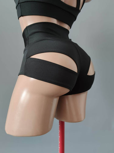 Pole Dance Costume, Pole Dance Wear, Top and Shorts, Queen Polewear, Elegant Pole Costume, High Waisted Shorts, Stripper Outfits with Shorts