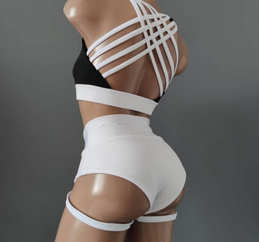 Poledance Top and Shorts, Pole Dance Wear Set, Stripper Outfit, Polewear Suit, Elegant Pole Costume, Lap Dance Wear, Dancer Outfit Strippe