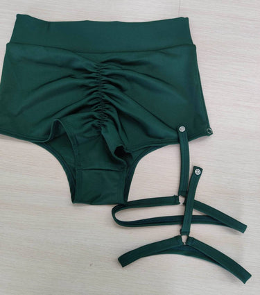 Shorts with Removable Suspenders, Shorts for Pole Dance, Twerk Booty Shorts, Stripper Outfits One Piece, High Waisted Shorts, Pole Shorts