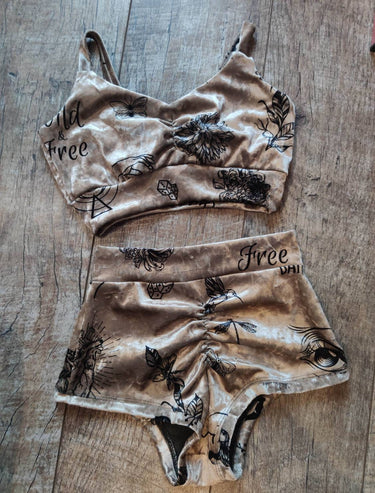 Printed Velvet Bottoms, Pole Shorts with Print, Shorts for Pole Dance, High Waisted Bottoms, Stripper Outfits One Piece, Lap Dance Clothers