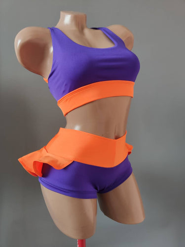 Dancer Outfit Strippe, Pole Dance Top and Shorts, Workout Outfit, Polewear Costume, Hot Dance Wear, Elegant Pole Costume, Twerk Wear Set