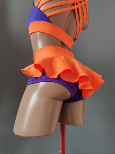 Dancer Outfit Strippe, Pole Dance Top and Shorts, Workout Outfit, Polewear Costume, Hot Dance Wear, Elegant Pole Costume, Twerk Wear Set