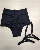 Shorts with Removable Suspenders, Shorts for Pole Dance, Twerk Booty Shorts, Stripper Outfits One Piece, High Waisted Shorts, Pole Shorts