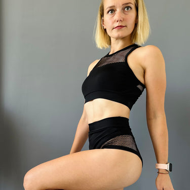 Pole Dance Outfit, Pole Dance Wear Set, Pole Dance Shorts, Pole Dance Outfit with Mesh, Pole Dance Top, Twerking Wear, Sheer Shorts and Bra