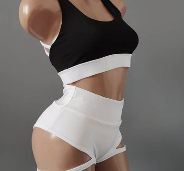 Poledance Top and Shorts, Pole Dance Wear Set, Stripper Outfit, Polewear Suit, Elegant Pole Costume, Lap Dance Wear, Dancer Outfit Strippe